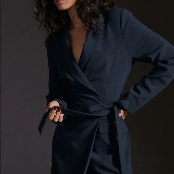 LAST CALL! Blazer Wrap Dress - Picture 2 of 9